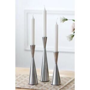 Vtg IKEA Candle Holders by Erika Pekkari Gota Series Silver Aluminum Set of 3